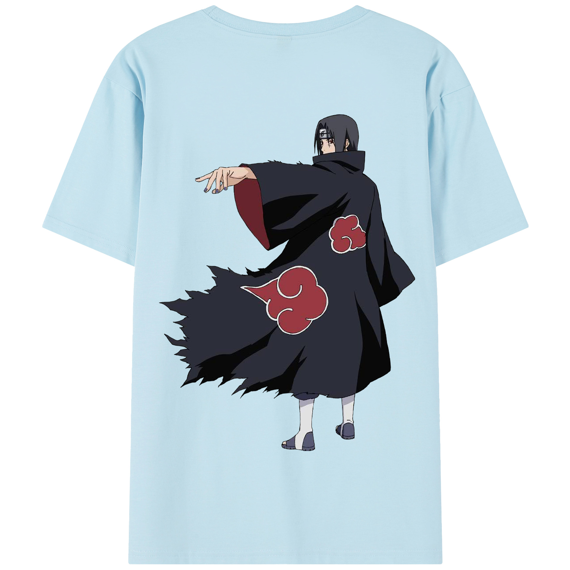 （画像用） NARUTO -ナルト- うちは イタチ Uchiha Itachi 綿100％半袖Tシャツ（背面プリント）